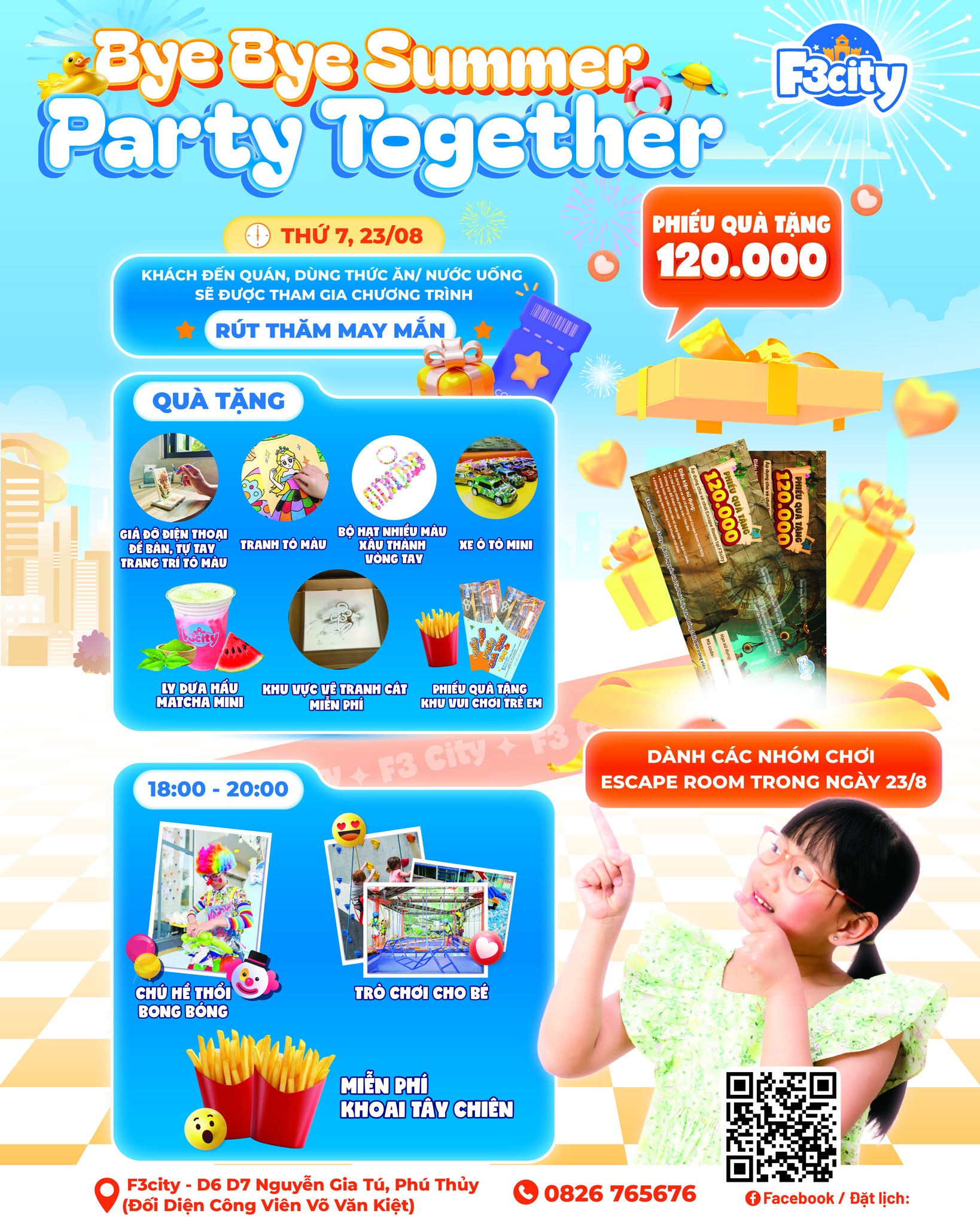 Sự kiện Phan Thiết 23/8 – Tiễn hè rực rỡ tại F3city!
