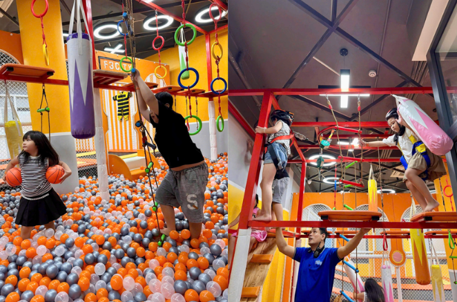 Khu nhà liên hoàn trong khu vui chơi trẻ em trong nhà