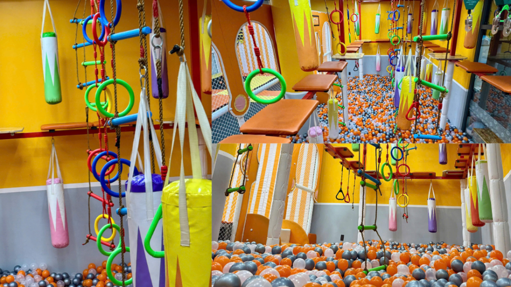 Khu vận động liên hoàn dành cho các bé trong khu vui chơi trong nhà